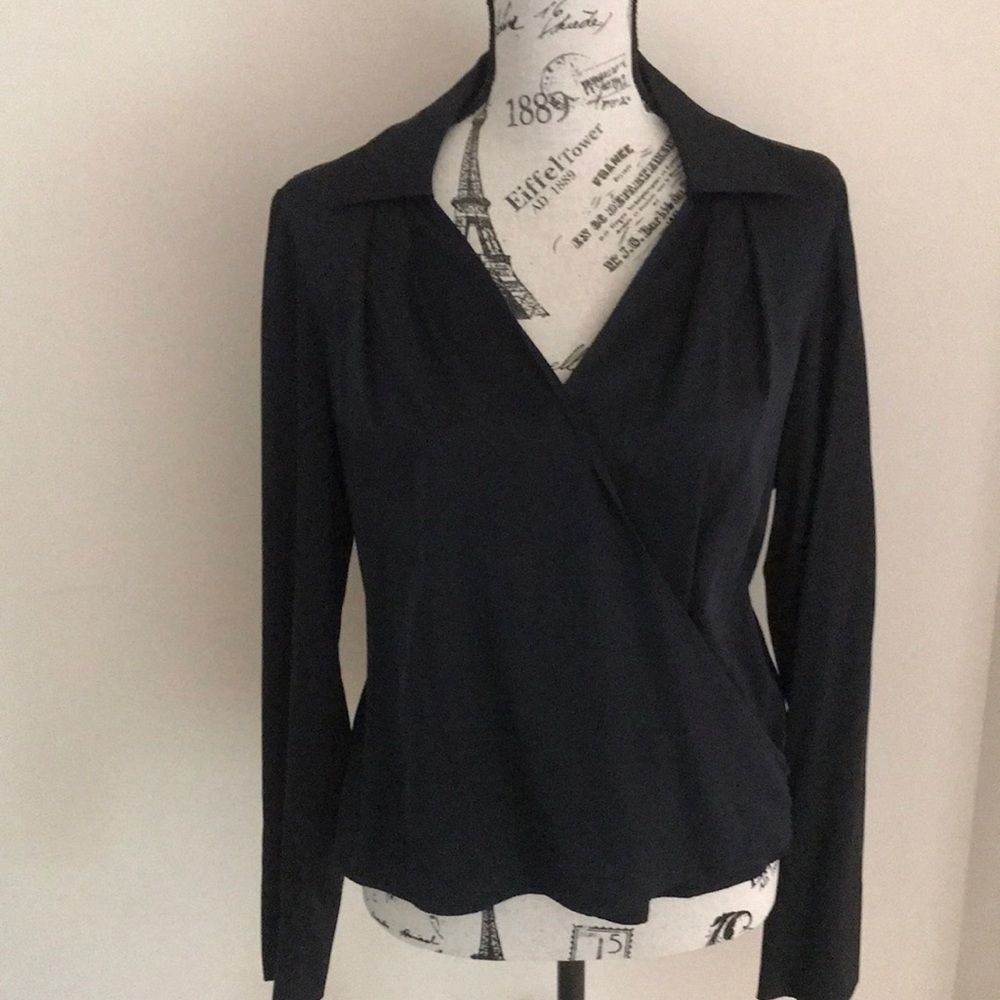 DKNY SILK WRAP TOP